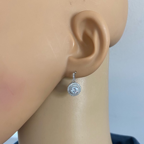 Silver plated CZ earrings - Picture 5 of 6